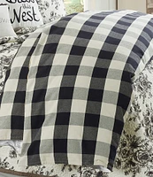 HiEnd Accents Camille Black Buffalo Check Duvet Cover Mini Set