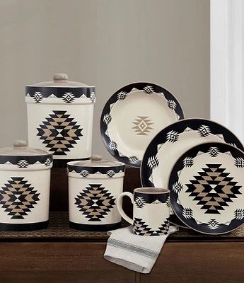 HiEnd Accents Chalet 19-Piece Southwestern Dinnerware and Canister Set