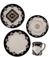 HiEnd Accents Chalet 19-Piece Southwestern Dinnerware and Canister Set