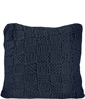 HiEnd Accents Cozy Neutral Chess Knit Euro Sham