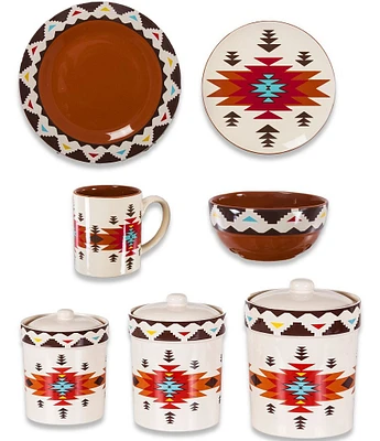 HiEnd Accents Del Sol 19-piece Dinnerware and Canister Set