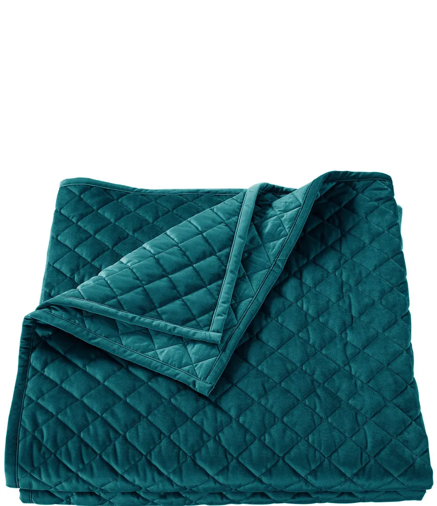 HiEnd Accents Diamond Pattern Velvet Quilt