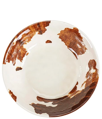 HiEnd Accents Elsa Cowhide Melamine Bowl, Set of 4