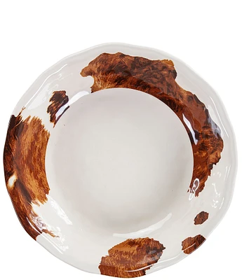 HiEnd Accents Elsa Cowhide Melamine Serving Bowl