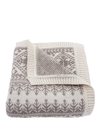 Hiend Accents Fair Isle Knit Pattern Throw Blanket