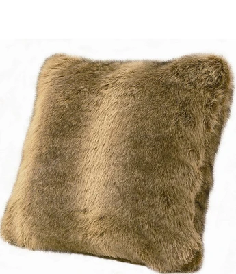 HiEnd Accents Faux Fur Wolf Pillow