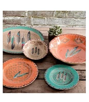 HiEnd Accents Feather 14-Piece Melamine Dinnerware Set