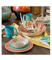 HiEnd Accents Feather 14-Piece Melamine Dinnerware Set