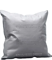 HiEnd Accents Geometric Studded Leather Square Pillow