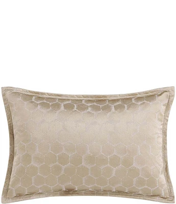 HiEnd Accents Honeycomb Jacquard Gold Metallic Lumbar Pillow