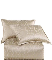 HiEnd Accents Honeycomb Jacquard Shimmering Duvet Cover Mini Set