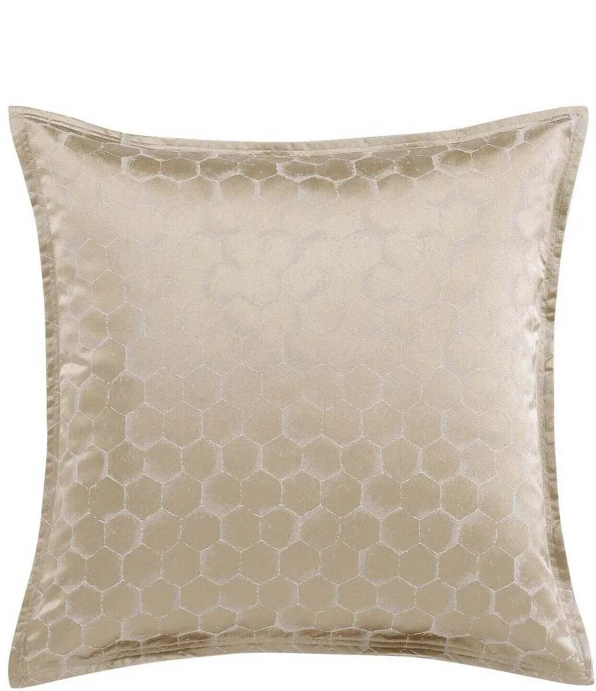 HiEnd Accents Honeycomb Metallic Jacquard Euro Sham