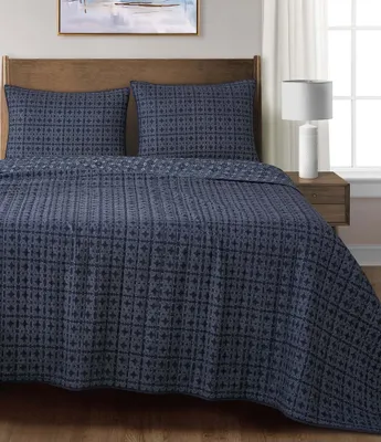 HiEnd Accents Indigo Collection Reversible Quilt Mini Set