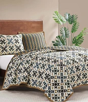 HiEnd Accents Indigo Hill Mosaic Reversible Quilt Mini Set