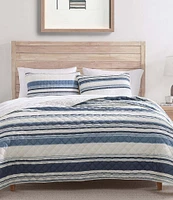 HiEnd Accents Indigo Hill Mystic Stripe Cotton Gauze Quilt Mini Set