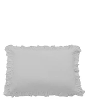 Hiend Accents Lily Collection Washed Linen Ruffled Dutch Euro Pillow