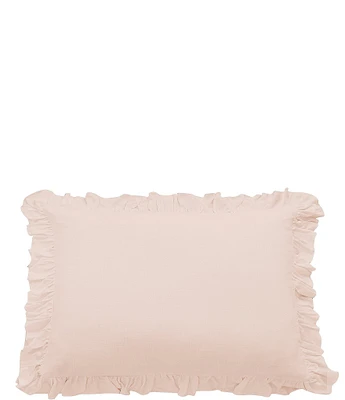 HiEnd Accents Lily Washed Linen Ruffle Pillow Sham