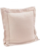 HiEnd Accents Luna Collection Double Flanged Washed Linen Pillow