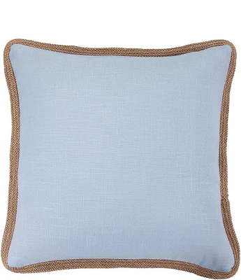 HiEnd Accents Luna Collection Washed Linen Jute Trimmed Pillow