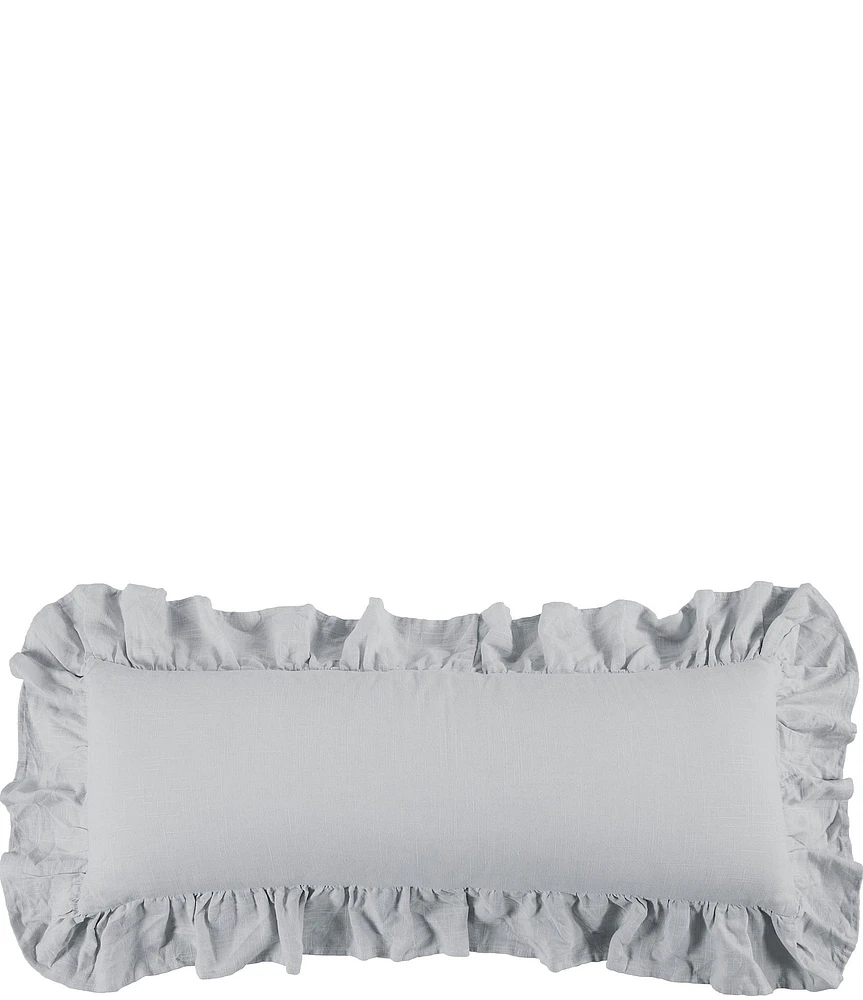 HiEnd Accents Linen Ruffled Body Pillow