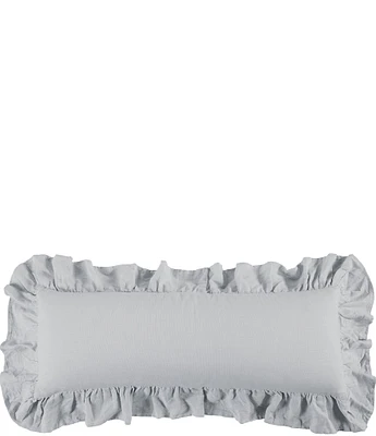 HiEnd Accents Linen Ruffled Body Pillow