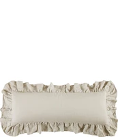 HiEnd Accents Linen Ruffled Body Pillow