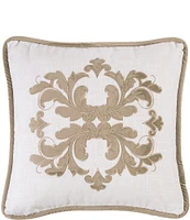 HiEnd Accents Madison Linen & Velvet Square Pillow