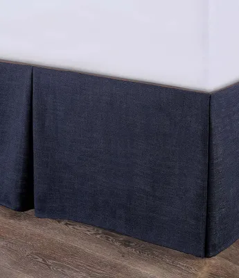 HiEnd Accents Nubby Blue Collection Camden Bed Skirt