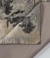 HiEnd Accents Pastoral Jacquard Collection French Toile Woven Metallic Comforter Mini Set