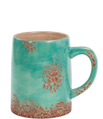 HiEnd Accents Patina Collection Turquoise Mug, Set of 4