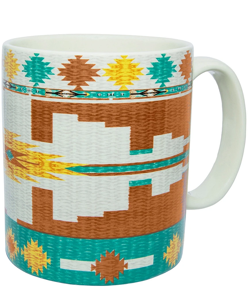 HiEnd Accents Pueblo Southwestern Print Coffee Mugs, Set of 4