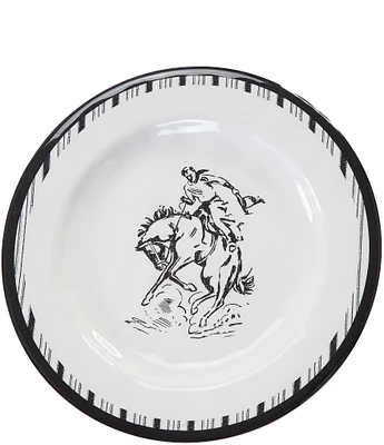 HiEnd Accents Paseo Road by HiEnd Accents Ranch Life Collection Melamine Dinner Plates, Set of 4