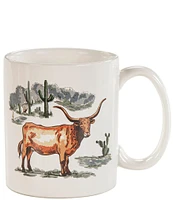 HiEnd Accents Ranch Life Longhorn Mugs, Set of 4