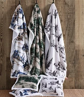 Indigo Hill by HiEnd Accents Ranch Life Western Toile Campfire Sherpa Throw