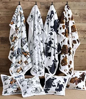 Indigo Hill by HiEnd Accents Ranch Life Western Toile Campfire Sherpa Throw