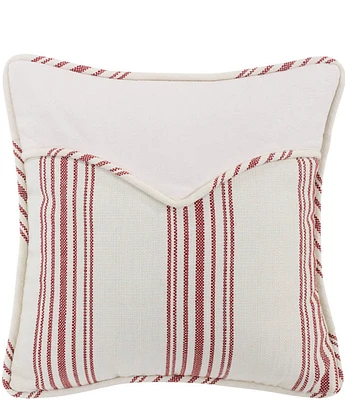 Paseo Road by HiEnd Accents Red Stripe Envelope Square Pillow