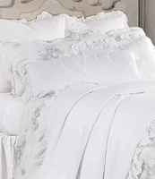 HiEnd Accents Rosaline Floral Washed Linen Duvet Cover Mini Set