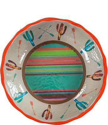 HiEnd Accents Saguaro Cactus Melamine Serving Bowl