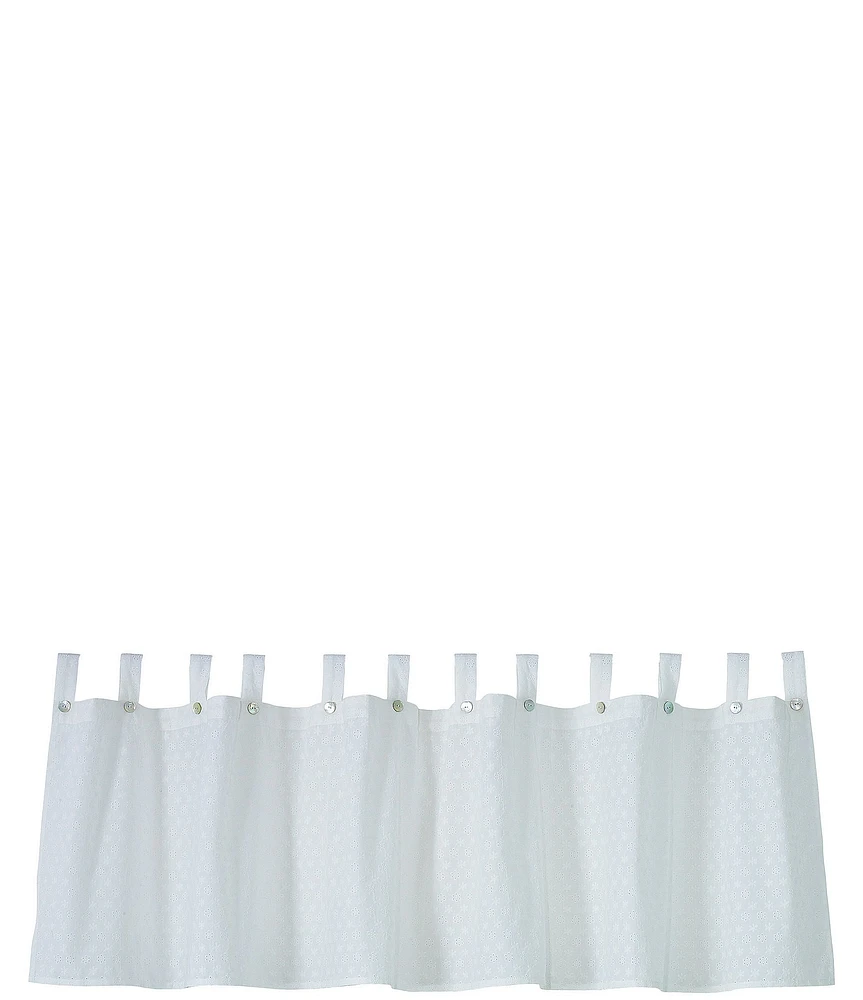 HiEnd Accents Salado Collection White Medallion Window Valance