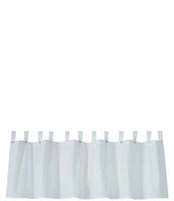 HiEnd Accents Salado Collection White Medallion Window Valance