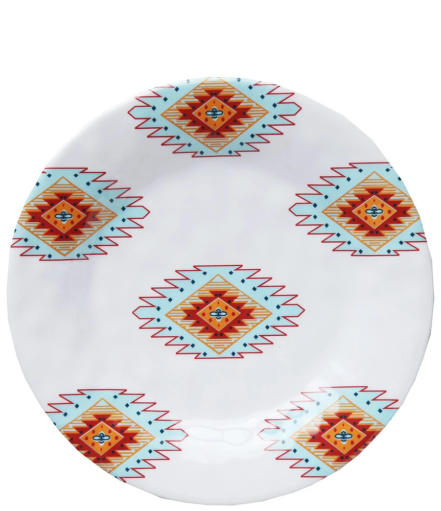 HiEnd Accents Southwest Melamine Salad Plate, Set of 4