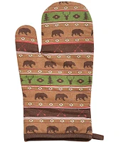 HiEnd Accents Southwest Multi Animal Print and Rustic Bear Canister, 13-Piece Set