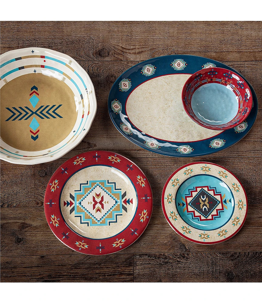 HiEnd Accents Spirit Valley Collection 14-Piece Melamine Dinnerware Set