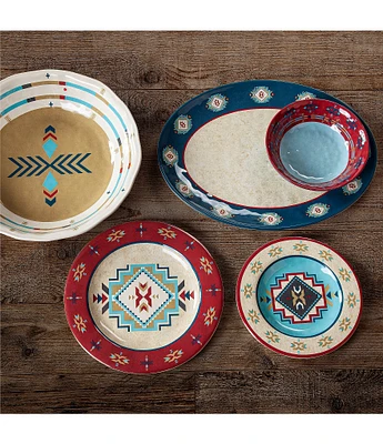 HiEnd Accents Spirit Valley Collection 14-Piece Melamine Dinnerware Set