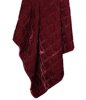 HiEnd Accents Stella Collection Faux Silk Velvet Double Box Stitched Throw Blanket