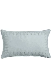 HiEnd Accents Stella Silk Velvet Embroidered Lumbar Pillow