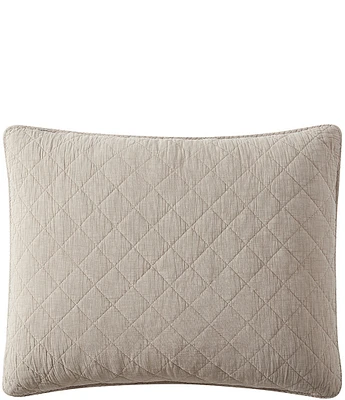 HiEnd Accents Stonewashed Cotton Gauze Diamond Quilted Stitch Pillow Sham