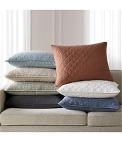 HiEnd Accents Stonewashed Cotton Gauze Diamond Quilted Stitch Pillow Sham