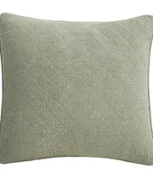 Hiend Accents Stonewashed Cotton Gauze Diamond Stitch Euro Sham