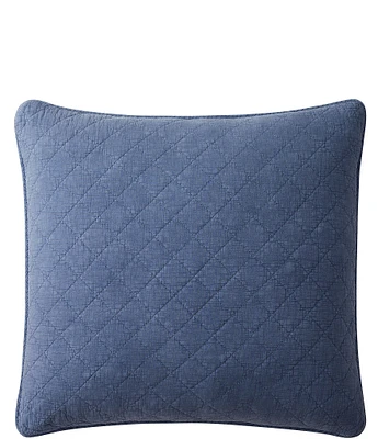 Hiend Accents Stonewashed Cotton Gauze Diamond Stitch Euro Sham